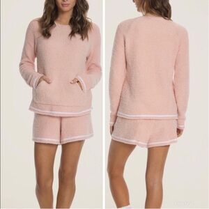 Barefoot Dreams CozyChic Pullover Sweater – Blush Pink (Small)